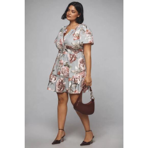 New Anthropologie x Loverly Grey: The Somerset Mini Dress $140 PLUS 1X Floral - Picture 3 of 8